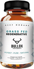 Bullox Supplements. Grass Fed Beef Organs Freeze Dried Liver Heart Kidney Pancreas and Spleen Natural Multi-Vitamin Supporting Wellness and Whole Body Nutrition. Non GMO Free Pesticides.
