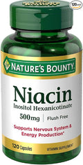 Nature's Bounty Niacin 500 mg capsules 120 ea ( Pack of 2)