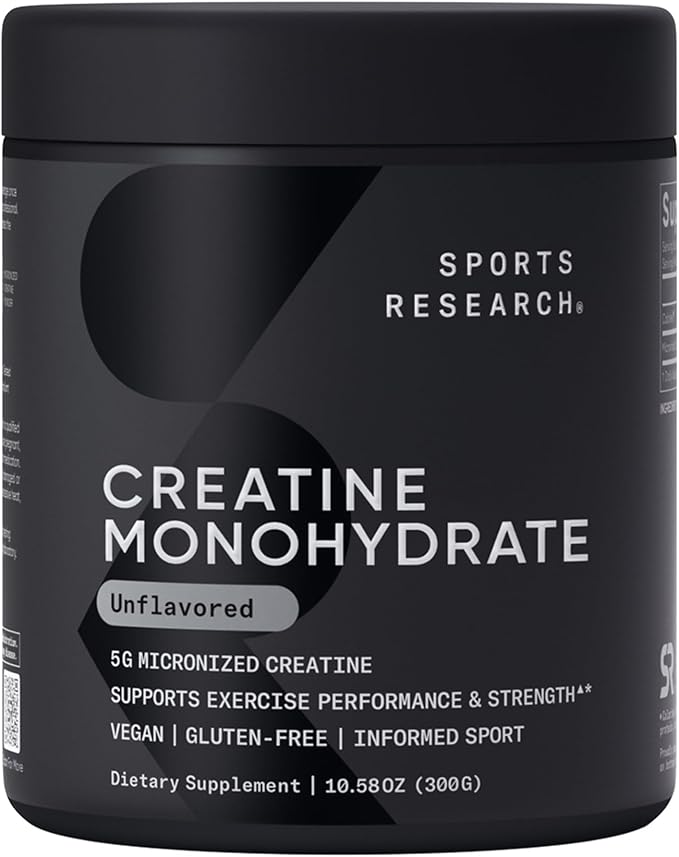 Sports Research Workout Recovery Pack - L-Glutamine (100 Servings) Creatine Monohydrate (60 Servings) and Digestive Enzymes with Probiotics &amp Ginger (90 Capsules) - Non-GMO Vegan &amp Gluten Fr