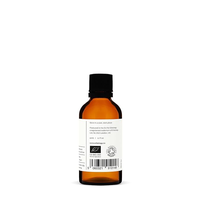 Erbology Organic Amaranth Oil 1.7 fl oz - Cold-Pressed - Rich in Squalene (8%) and Vitamin E (580% RI) - Regenerate and Nourish - No Additives or Preservatives - Sustainably Sourced - Vegan - GMO-Free