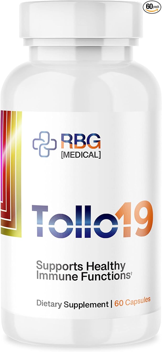 Tollo19 Immune Support Supplement - Potent Protease Enzyme Supplement with 300mg Natural Blend of Gromwell Root Extracts &amp Sunflower Lecithin - 60 Count Immune Defense