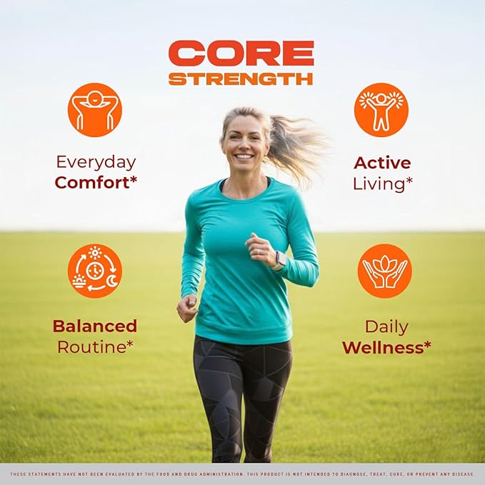 (2 Pack) Core Strength - Official Core Strength Premium Capsules All Natural Ingredients Advanced Formula Daily Pills Overall Health &amp Wellness Support Vitamin Reviews 120 Capsules for 2 Months