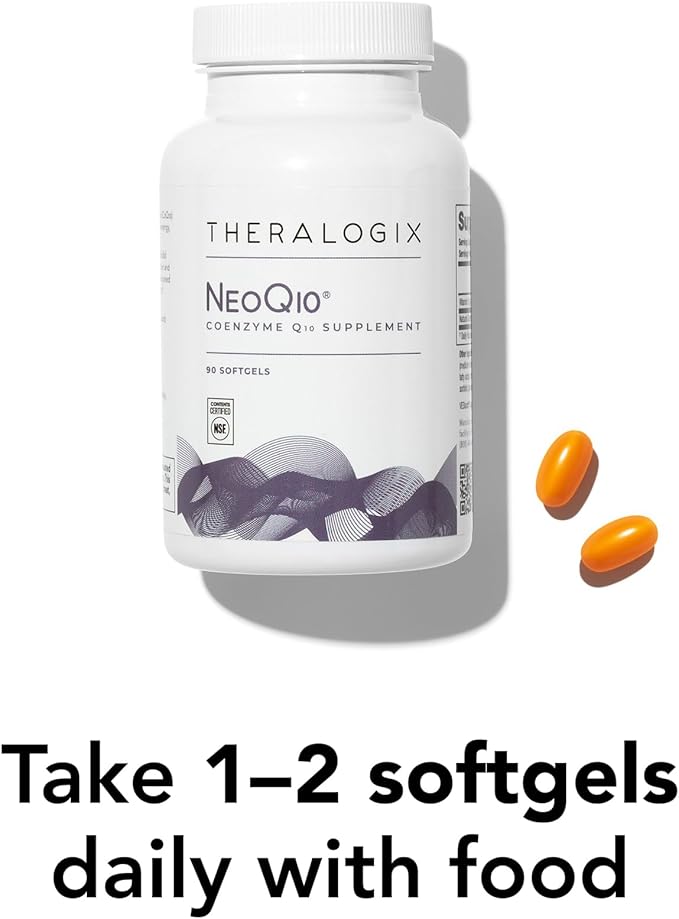 Theralogix NeoQ10 Coenzyme Q10 Supplement - Heart Health &amp Fertility Support - CoQ10 Fertility Supplement for Men &amp Women* - NSF Certified - 90 Softgels (90-Day Supply)