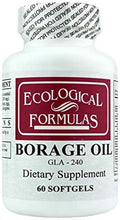 Ecological Formulas Borage Oil Gla-240 White 60 Count