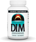 Source Naturals DIM Diindolylmethane 100mg with BioPerine Vitamin E &amp More - 120 Tablets