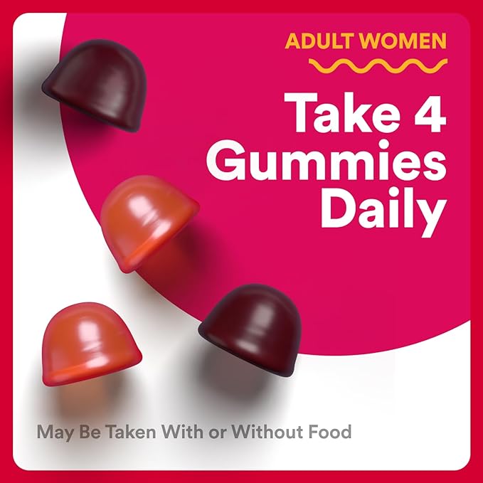 SmartyPants Organic Women's Multivitamin Gummies: BiotinProbioticsMethylfolateOmega 3 (ALA)Vitamin D3CVitamin B12B6AK &amp ZincInositolGluten Free(30 Day Supply)120 Count (Pack of 2)