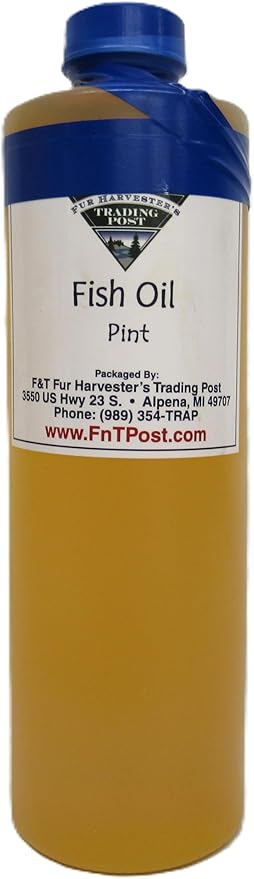 Fish Oil - Pure Fresh Pressed Oil 16oz Pint Bottle Lure Scent