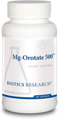 Biotics Research Mg Orotate 500mg™ Magnesium Orotate - 2 Capsules per Serving (1000mg) - Cardiovascular Support Heart Health Overall Relaxation Improves Sleep and Muscle Relaxation - 90 Caps