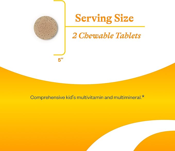 Seeking Health Kids Multivitamin Chewable MF Formulated for Children’s Health Methyl-Free with Folinic Acid Vitamin B12 Riboflavin Vitamin A Vegetarian (120 Chewable Tablets)*