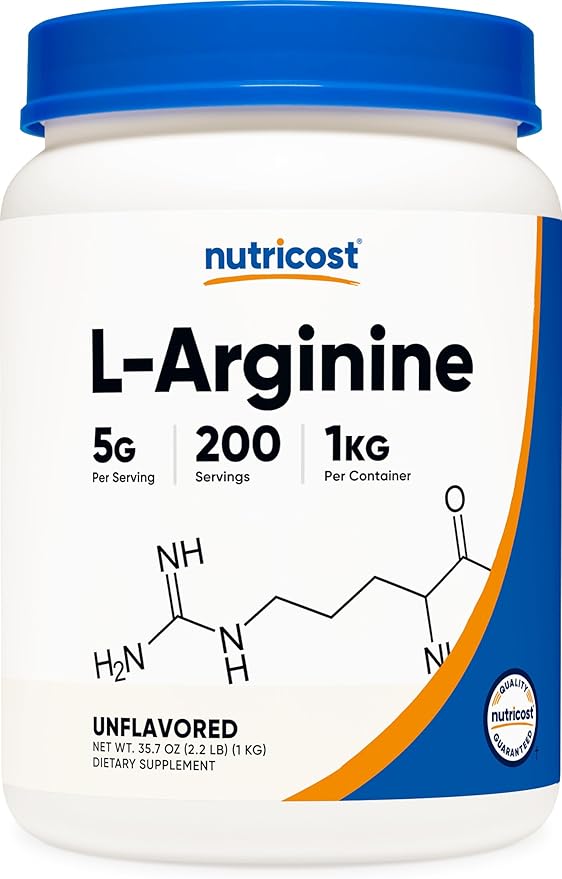 Nutricost L-Arginine Powder 1KG - Pure L-Arginine 5g Per Serving