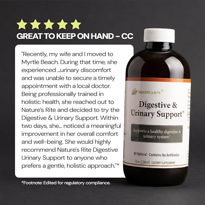 Nature's Rite Colloidal Silver Liquid Digestive &amp Urinary Support 45 ppm Silver Hydrosol for Immune Support (8 oz)