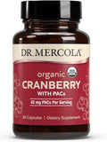 Dr. Mercola Organic Cranberry with PACs - Organic Cranberry Supplement for Urinary Tract Wellness* - Potent Antioxidants for Oxidative Stress Support* - Non-GMO Gluten-Free Soy-Free - 30 Capsules