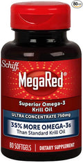 Schiff MegaRed Krill Oil High Concentration 750mg 80 Softgels