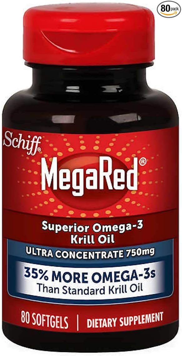 Schiff MegaRed Krill Oil High Concentration 750mg 80 Softgels