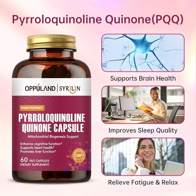 Pyrroloquinoline Quinone-PQQ Supplement 20 mg-Supports Heart Health*-Gluten-FreeNon-GMOVegetarian-60 Veg Capsules