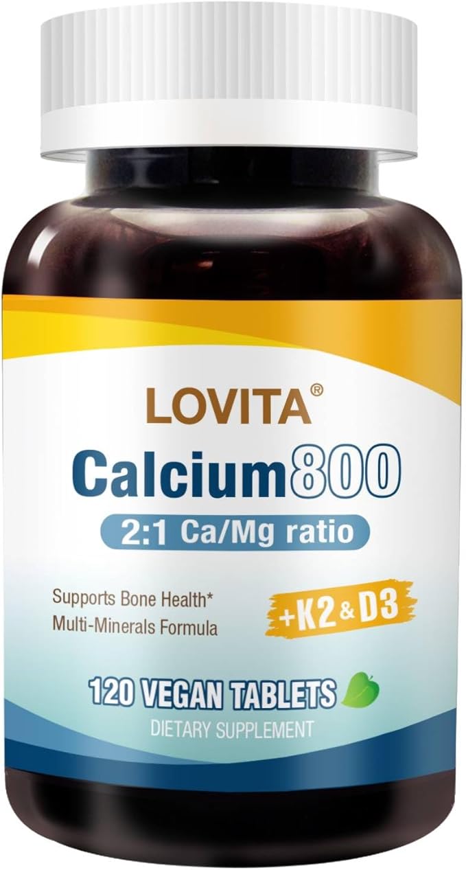 Lovita Cold-Pressed Flaxseed Oil softgel + Magnesium 800 Tablets Nutrient Bundle
