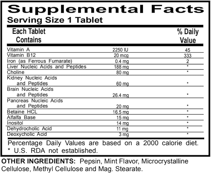 Livaform-Nutritional Support for The Liver-Includes Nucleic Acid and Peptides-Detox Support
