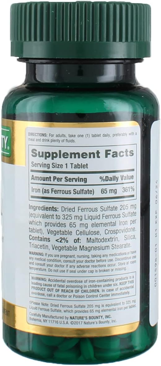 Iron 65 mg 4 Bottles (100 Count)