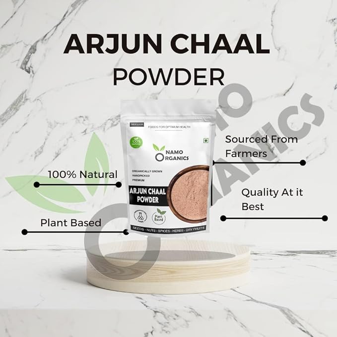 ATS Organic Arjun ki Chaal Powder - 500 Gm - Terminalia Arjuna - Double Filtered 100% Arjun Bark Fine Powder (500 g)