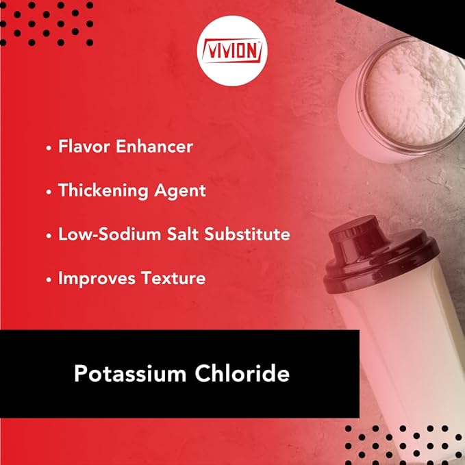Potassium Chloride 5000 Grams - Food Grade USP Granular KCL - Tablet Capsule Supplement Excipient - Electrolyte Mineral Vitamin Ingredient - Salt Substitute for Low Sodium Seasoning - 5 kg (11 lb)