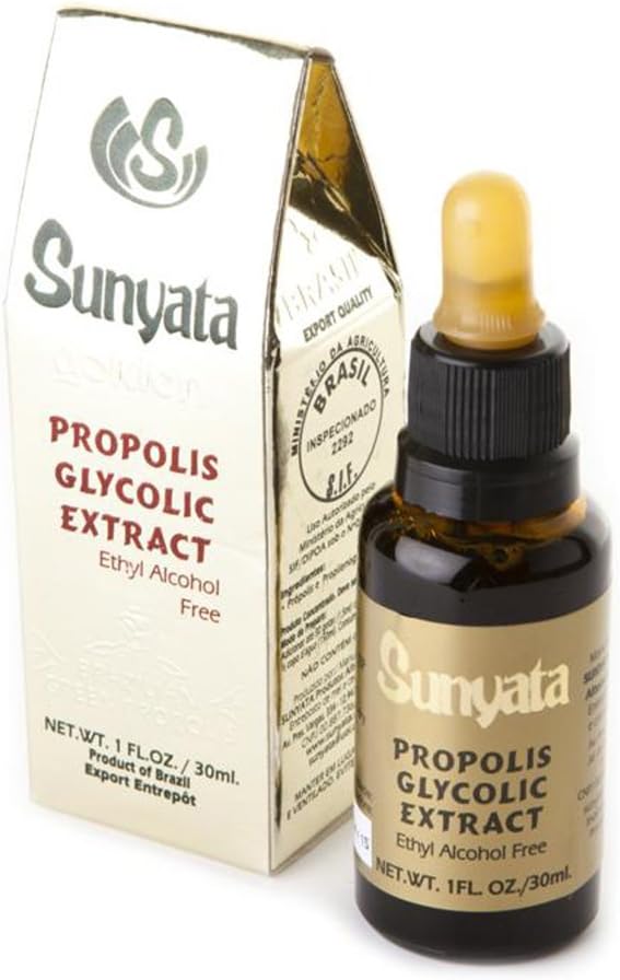 Sunyata Brazilian Green Bee Propolis Liquid Extract – No Alcohol Natural Immune Support &amp Antioxidant Concentrate 30ML (1 Pack)