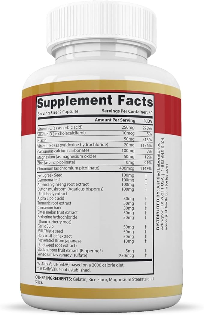 Justified Laboratories (3 Pack Blood Balance Max 1295MG Formula Supplement Pills 180 Capsules