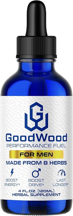 GoodWood - Male Liquid Drops - Increases Stamina and Size - Improves Energy Drive and Power - for Men Ages 30 40 50 60+ - Made with 8 Herbs and Organic - One Pack