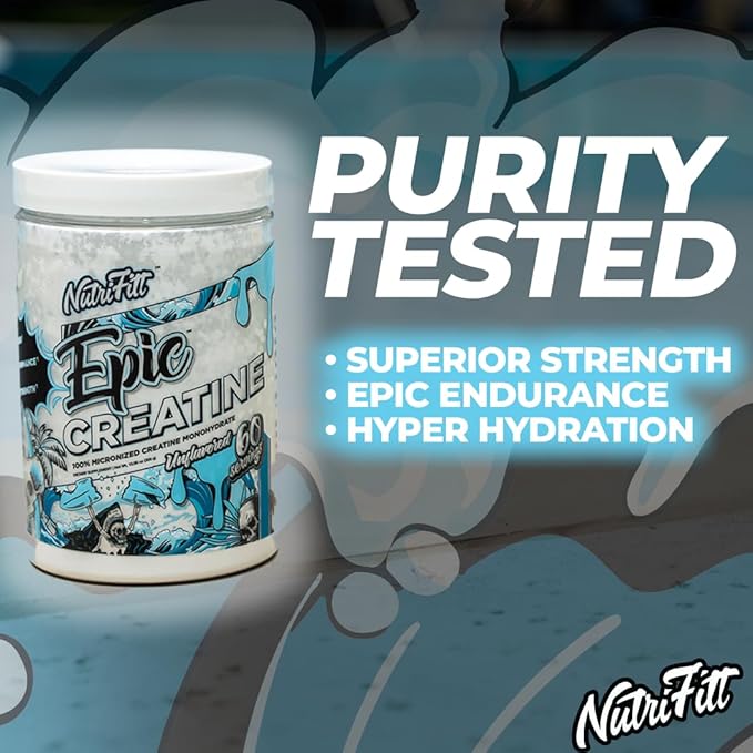 Nutrifitt CREATINE | Micronized Creatine Monohydrate | for Men and Women | 60 Servings | Muscle Growth | Cognitive Boost | UNFLAVORED