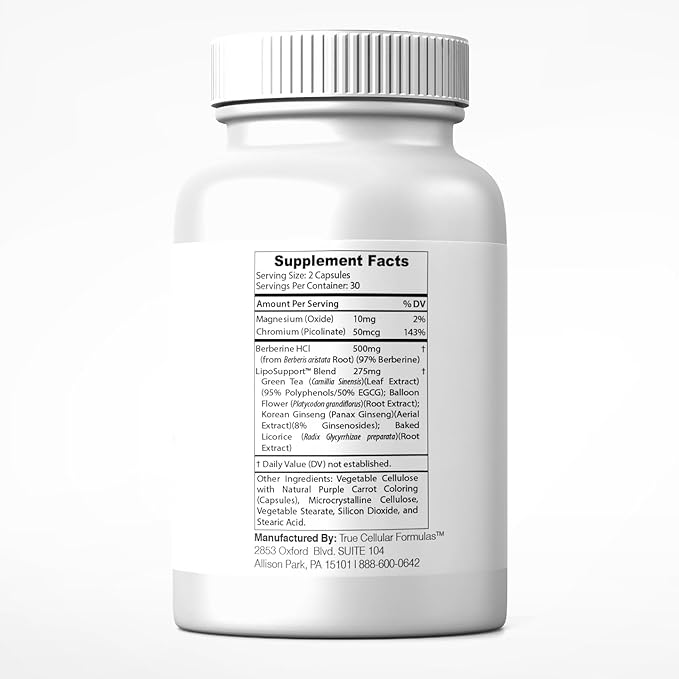 BerberBurn+: Berberine Supplement Magnesium &amp Chromium Capsules for Daily Wellness &amp Energy Boost Vitality and Maintain Balance Essential Nutrients for Health 60 Count