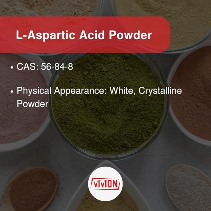 Aspartic Acid Powder Food Grade - 1 kg (2.2 lb) - Umami Flavor Enhancer - Amino Acid - Bulk Ingredient
