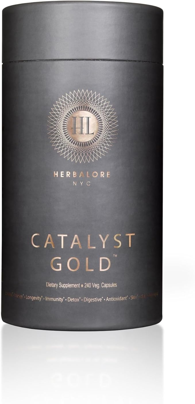 Natural Catalyst Gold Superfood Supplement | for Immunity Digestion Hair Skin and Nails (240 Capsules)