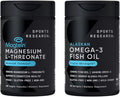 Sports Research® Cognitive Health Pack - Triple Strength Omega 3 Fish Oil EPA &amp DHA Fatty Acids from Wild Alaskan Pollock &amp Magtein Magnesium L-Threonate Supports Memory Focus Sleep &amp Mo