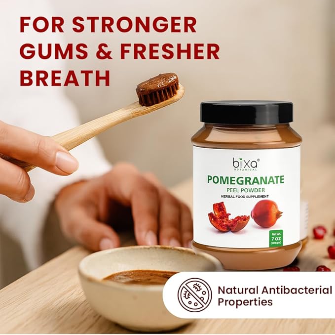 bixa BOTANICAL Pomegranate Peel Powder | Herbal Tea Skincare &amp DIY Beauty | Punica Granatum Ayurvedic Herbal Supplement | Gluten Free Non-GMO Steam Treated Vegan 100% Pure | 200g / 7oz
