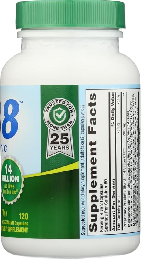 Now Pb 8 Pro-biotic Acidophilus Caps Vegetarian 120caps X 2