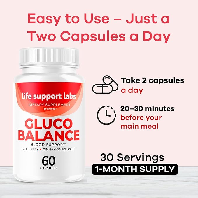 Life Support Labs Capsules - Official LifeSupportLabs Blood Support Health Balance Supplement Pills Premium Multivitamin Advanced Formula for Health &amp Wellness 60 Capsules for 1 Month
