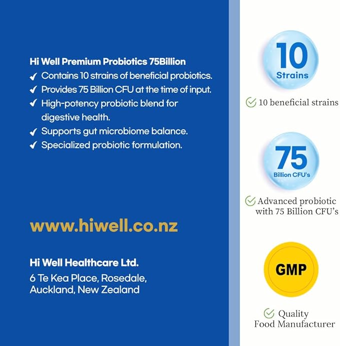 (Pack of 3) Hi Well Premium Probiotics 60Vegetarian Capsules