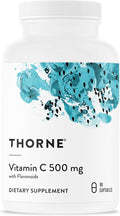 THORNE - Vitamin C 500 mg - Blend of Vitamin C and Citrus Bioflavonoids from Oranges - Supports Immune System Cellular Energy Production &amp Collagen Production* - Third-Party Certified - 90 Servin