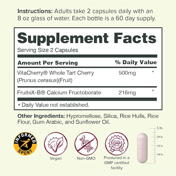 Sur Nutrim Oat Bran Powder with 750mg Beta Glucan per Serving Joint Support FruiteX-B Tart Cherry Capsules Bundle