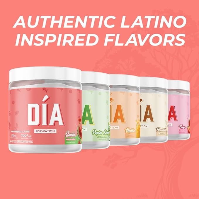 DIA Hydration Electrolyte + Immunity Powdered Drink Mix | Latino Aguas Frescas Flavors | Vitamin C Zinc &amp Taurine | Low Sugar 1 gram per serving | Daily Hydration Drink Mix | 40 Servings | Sandi