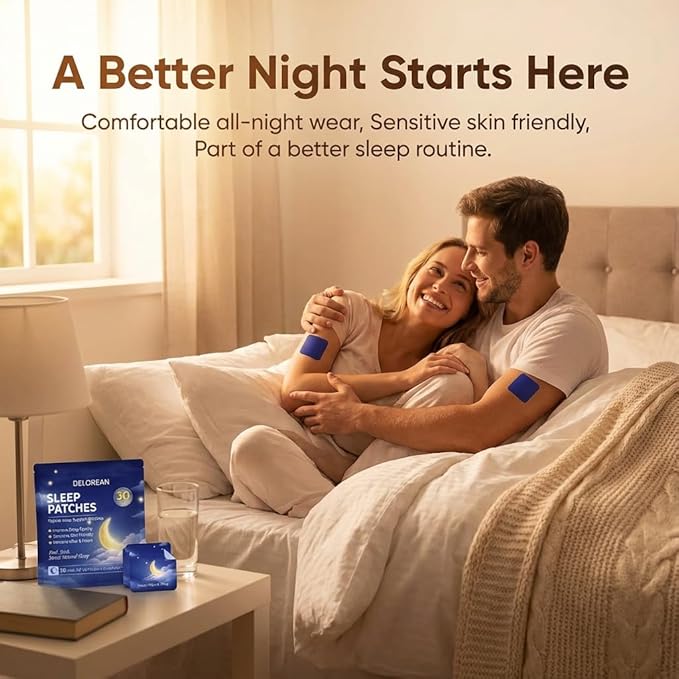 Drowzen Sleep Patches Delorien Sleep Patches for Adults Herbal Melatonin &amp Valerian Night Patches Sleeping Stickers for Relaxation &amp Nighttime Rest 30 Patches (2PCS)