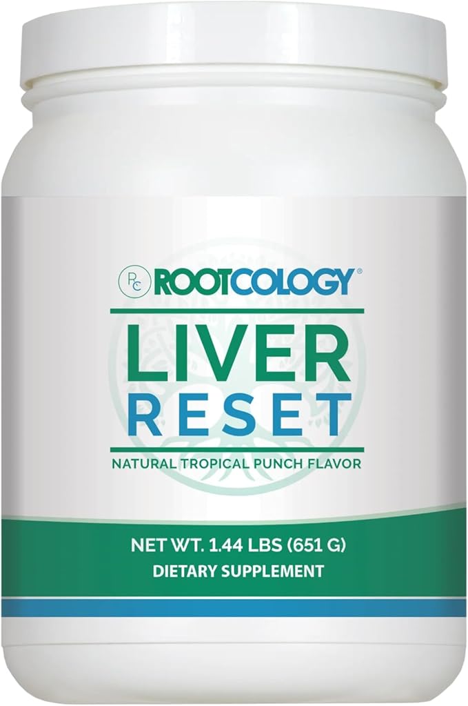 Rootcology by Dr. Izabella Wentz | Liver Reset | Pea Protein Isolate Cleanse with Vitamin B6 B12 &amp 14g Protein | Natural Tropical Punch Flavor | 651g / 21 Servings