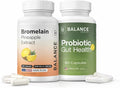 Bromelain + Probiotics Digestive Enzyme &amp Gut Balance Support Bundle
