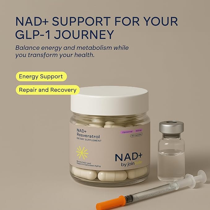 NAD+ and Resveratrol | Daily Routine Formula for Balanced Living and Long-Term Habits | Liposomal Blend in Easy-to-Take 60 Capsule Bottle