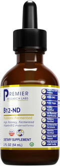 Premier Research Labs B12-ND - Vitamin B12 Liquid B12 Vitamins B12 Drops B-12 Tincture with Methylcobalamin Adenosylocobalamin Hydroxcobalamin 1000 mcg B12 Per Serving - 2 Fl Oz