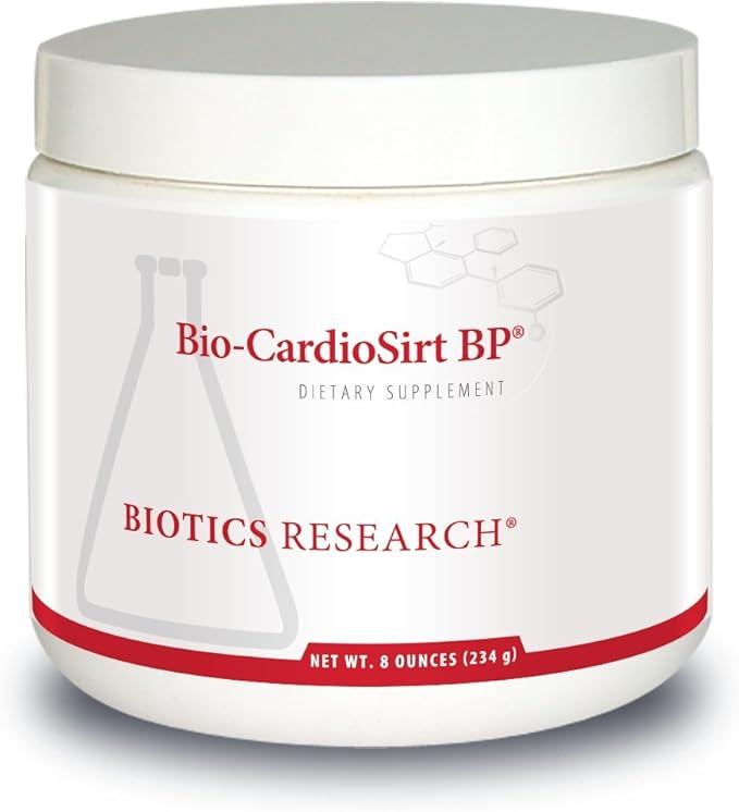 Biotics Research Bio CardioSirt BP Patented Easy to Mix Powder Formulated with The Assistance of Mark Houston MD Unique Combination of 7 Key Nutrients 8 Ounces