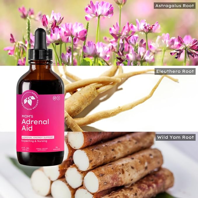Mountain Meadow Herbs Mom's Adrenal Aid – Liquid Herbal Supplement Natural Adrenal Support for Women Safe for Expecting &amp Nursing Moms Boosts Energy Reduces Fatigue &amp Supports Hormone Bala