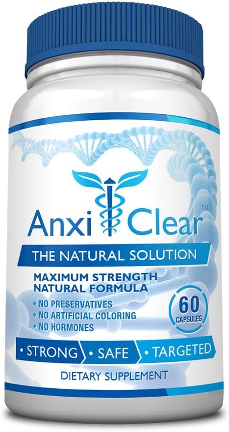 Consumer Health AnxiClear - Boosts Mood Calms The Mind Elevates Serotonin Levels - 5-HTP L-thianine - 1 Day + 1 Night