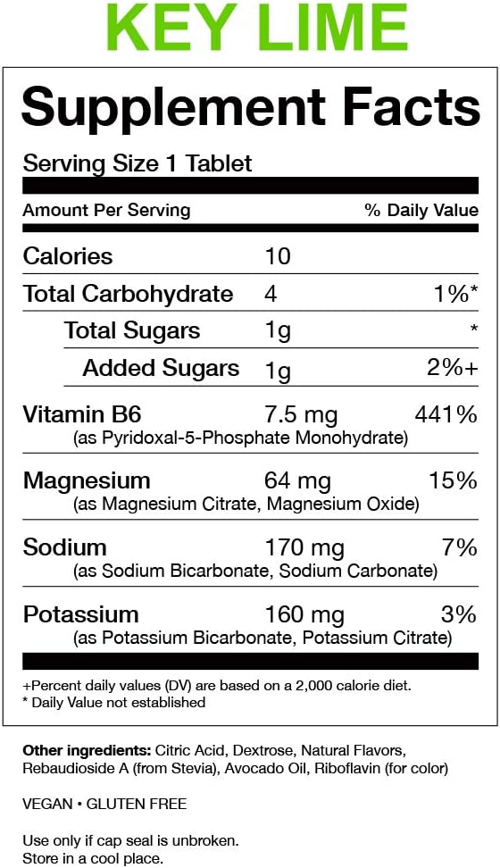 Key Lime All Natural Hydration &amp Kidney Health Supplement to Combat Calcium Oxalate Crystal Formation 80 Tablets