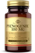 Solgar Pycnogenol 100 mg 30 Vegetable Capsules - Antioxidant Protection - Healthy Leg &amp Vein Support - Non-GMO Vegan Gluten Free Dairy Free Kosher - 30 Servings