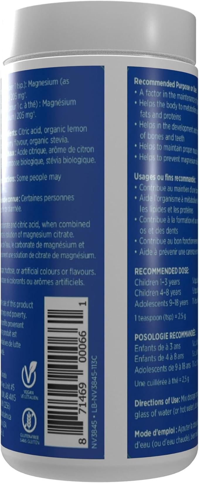 NATURAL VITALITY Magnesium Citrate Powder Kids Calm 113 GR
